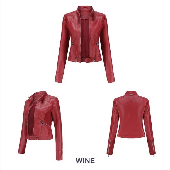 🎉New Fall Fashion Motto Biker PU Leather Jacket - Picture 12 of 12
